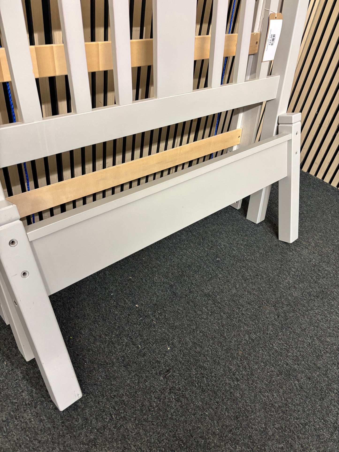 3ft grey painted wooden framed bed 43687
