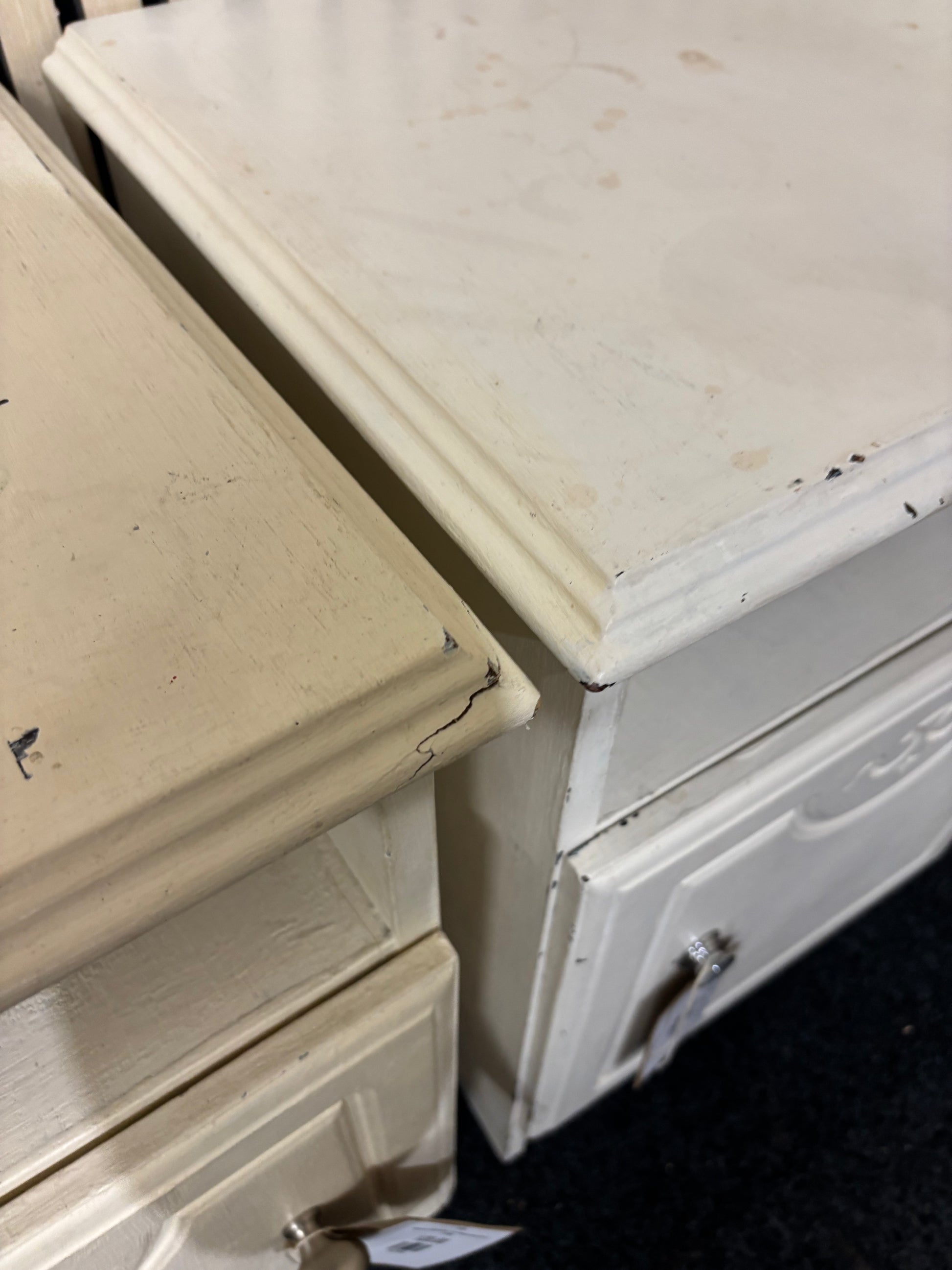 Rossmore cream painted 1 door bedside locker (SET OF 2) 43695
