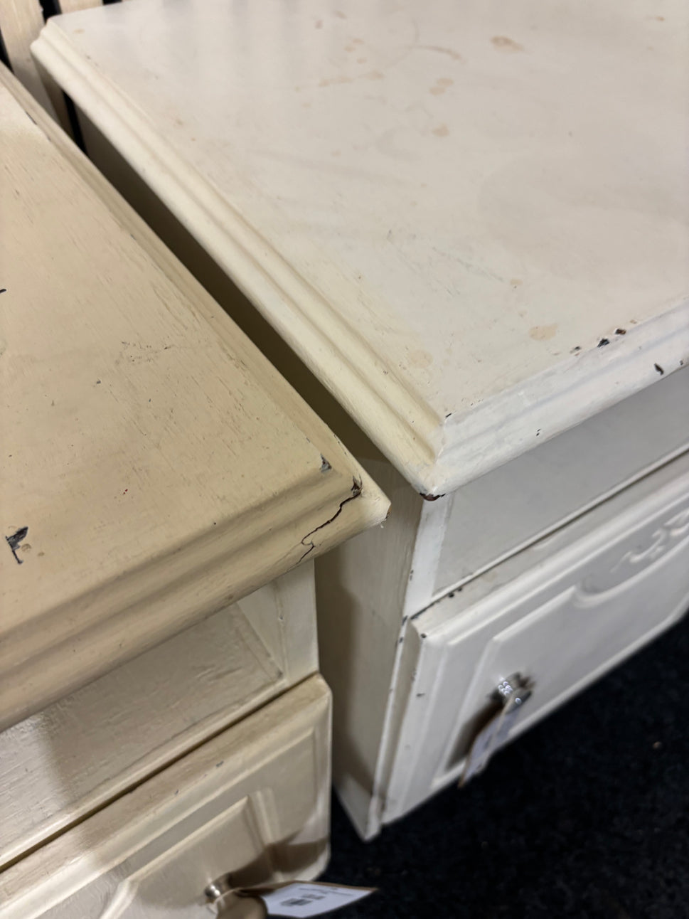 Rossmore cream painted 1 door bedside locker (SET OF 2) 43695