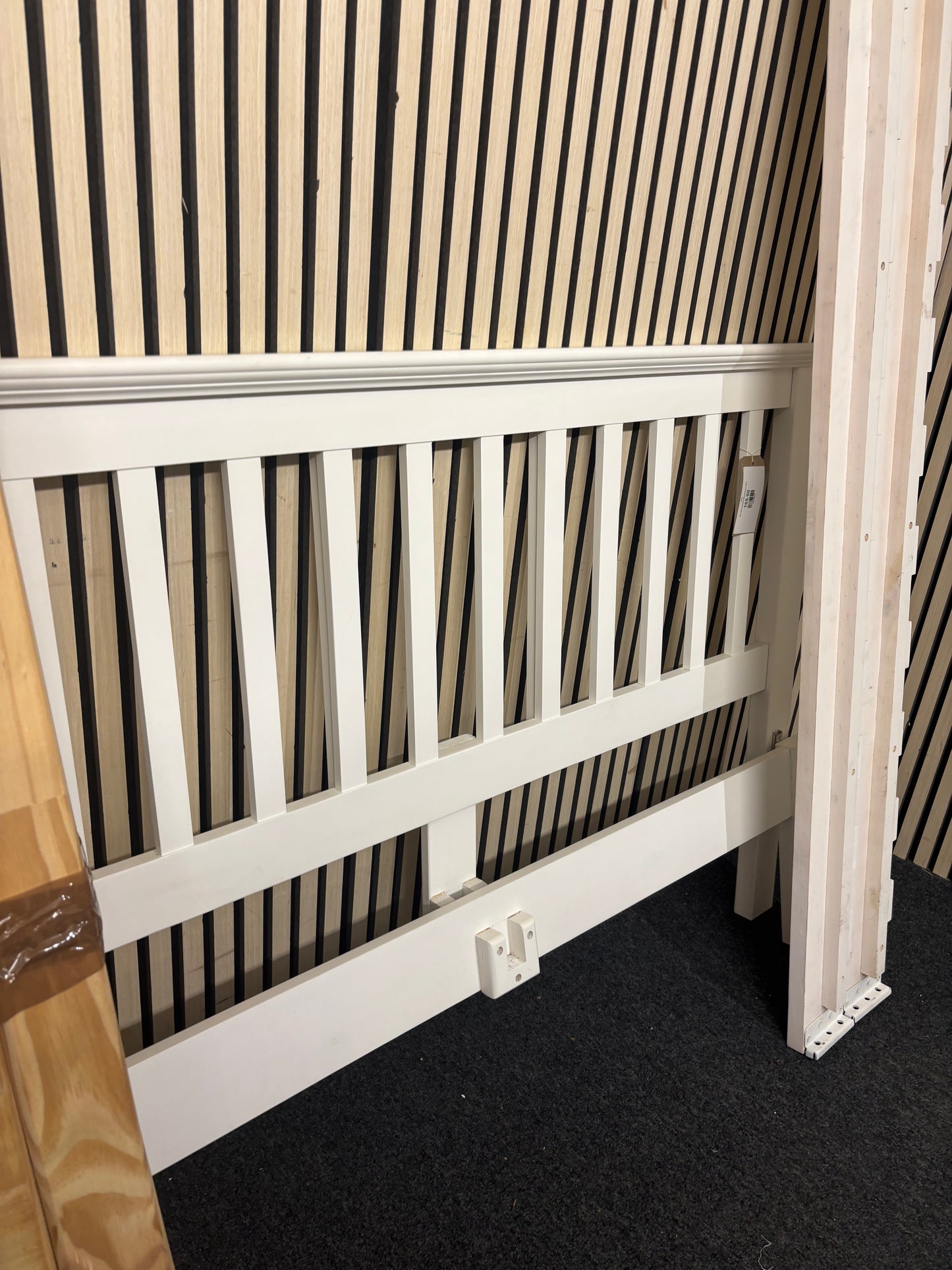 5ft solid wood white painted bed frame 43696