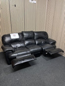 Switch 3 seater high back black leatherette recliner sofa  43454 2 image