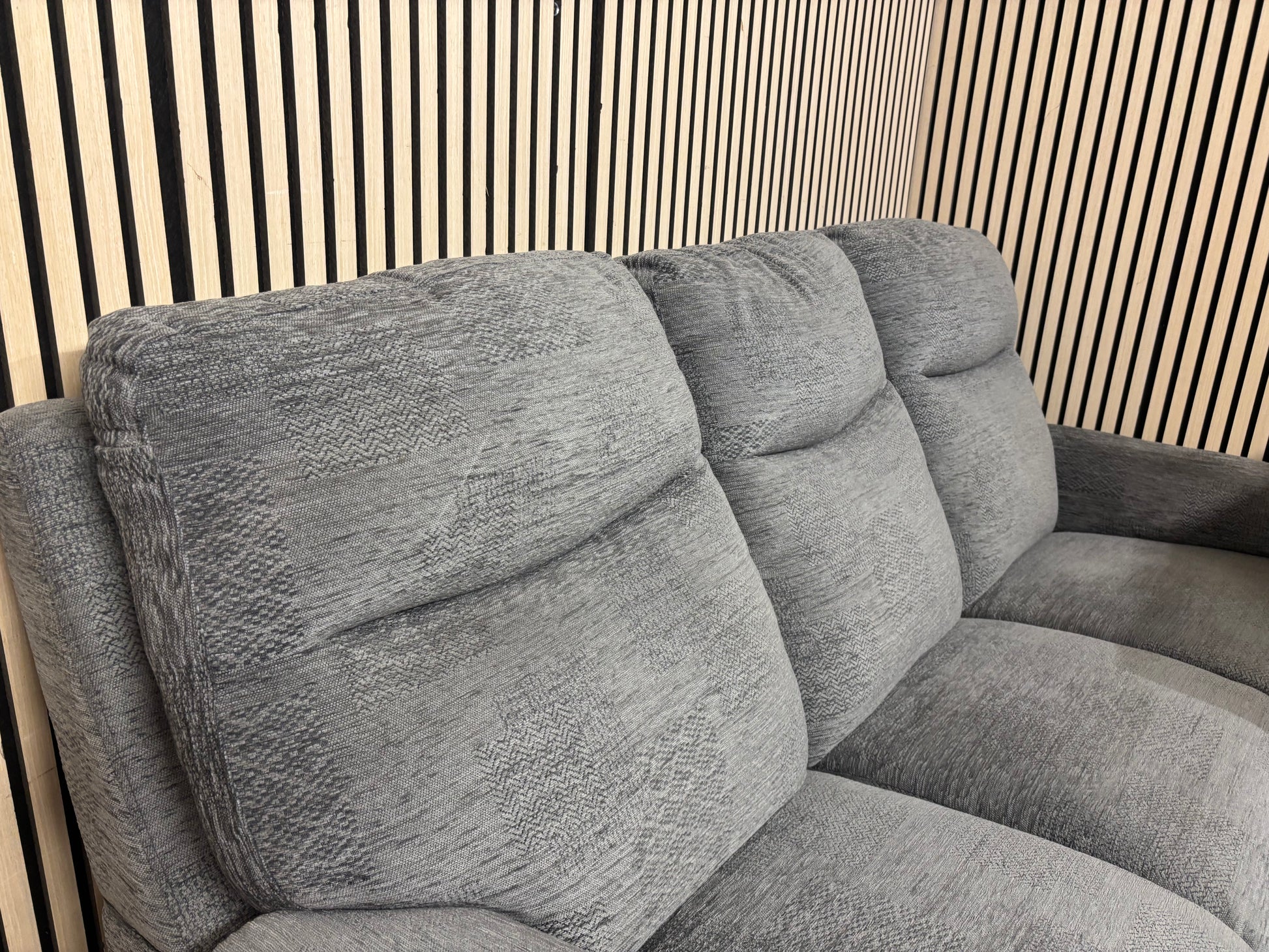 3+1+1 High back light grey fabric sofa suite 43853