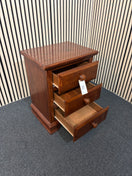 Switch Solid wood dark stained 3 drawer bedside locker  43816 3 image