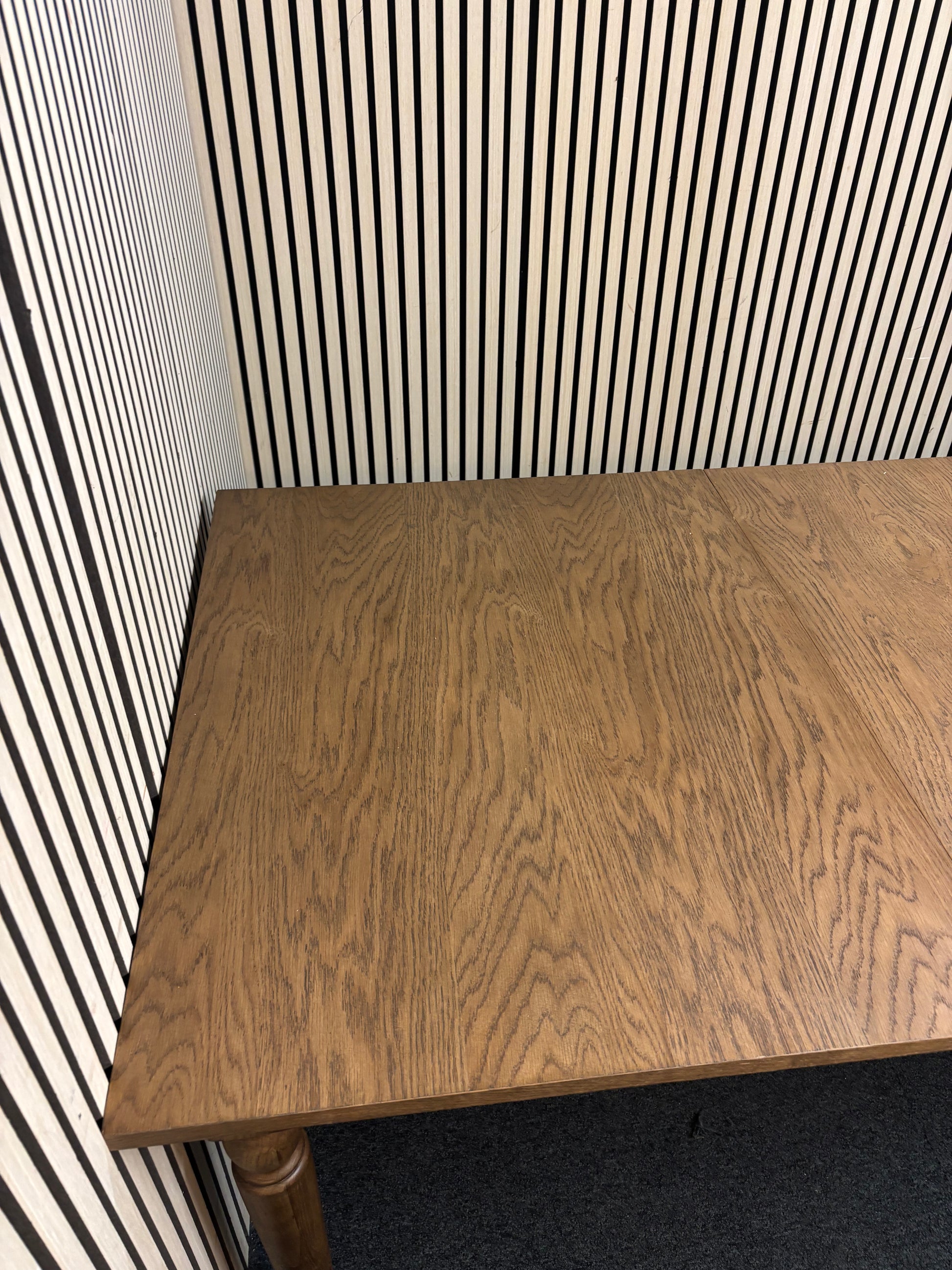 Solid oak large rectangular extendable dining table (H 75 x L 150, 240 extnd x W 95 cm) 43852