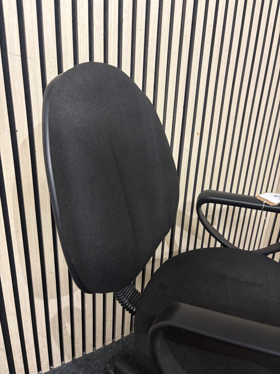 Black fabric loop arms swivel chair 43875