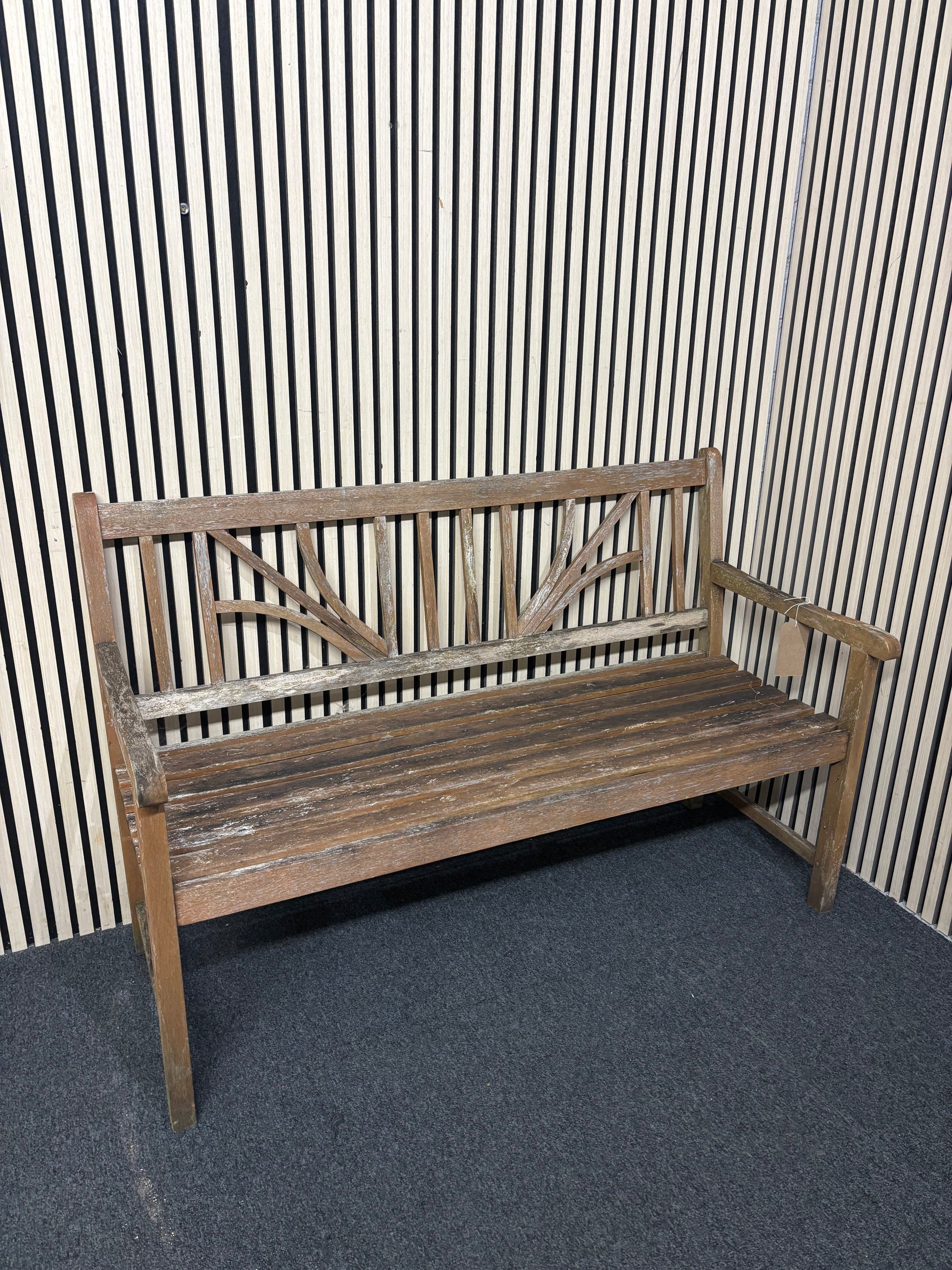Dark wood stained picnic bench (W 136 x D 55 cm) 43876