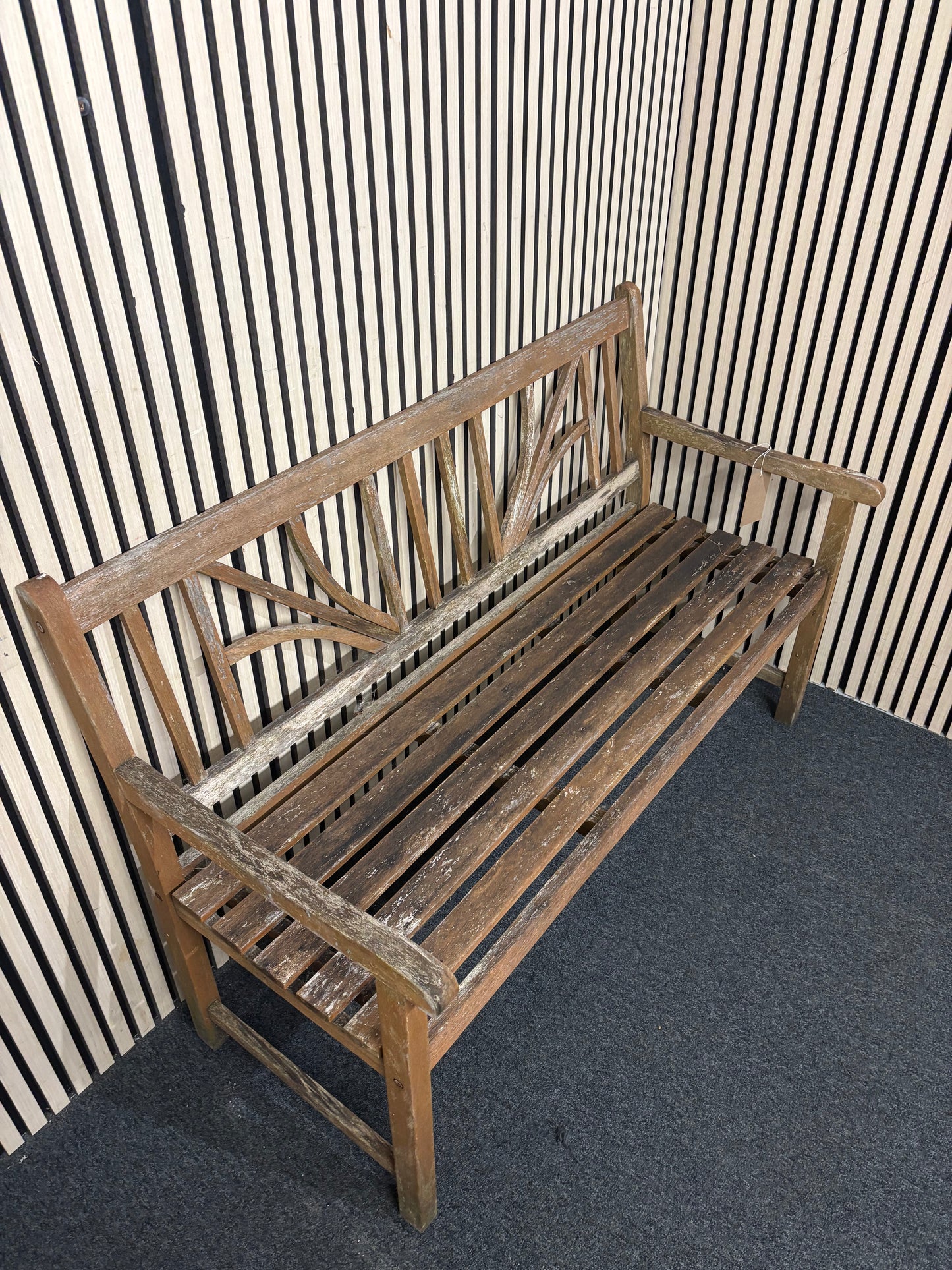 Dark wood stained picnic bench (W 136 x D 55 cm) 43876
