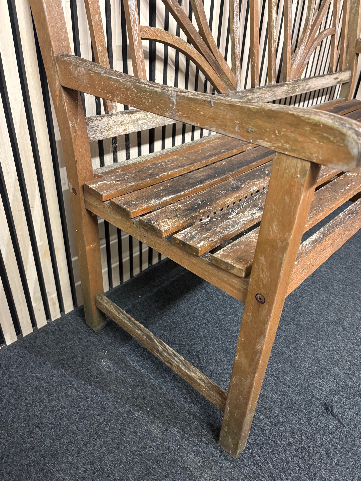Dark wood stained picnic bench (W 136 x D 55 cm) 43876