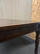 Switch Ornate large rectangular Dark wood dining table with leather top  (240 x 100 cm) (ripped) 43805 2 image