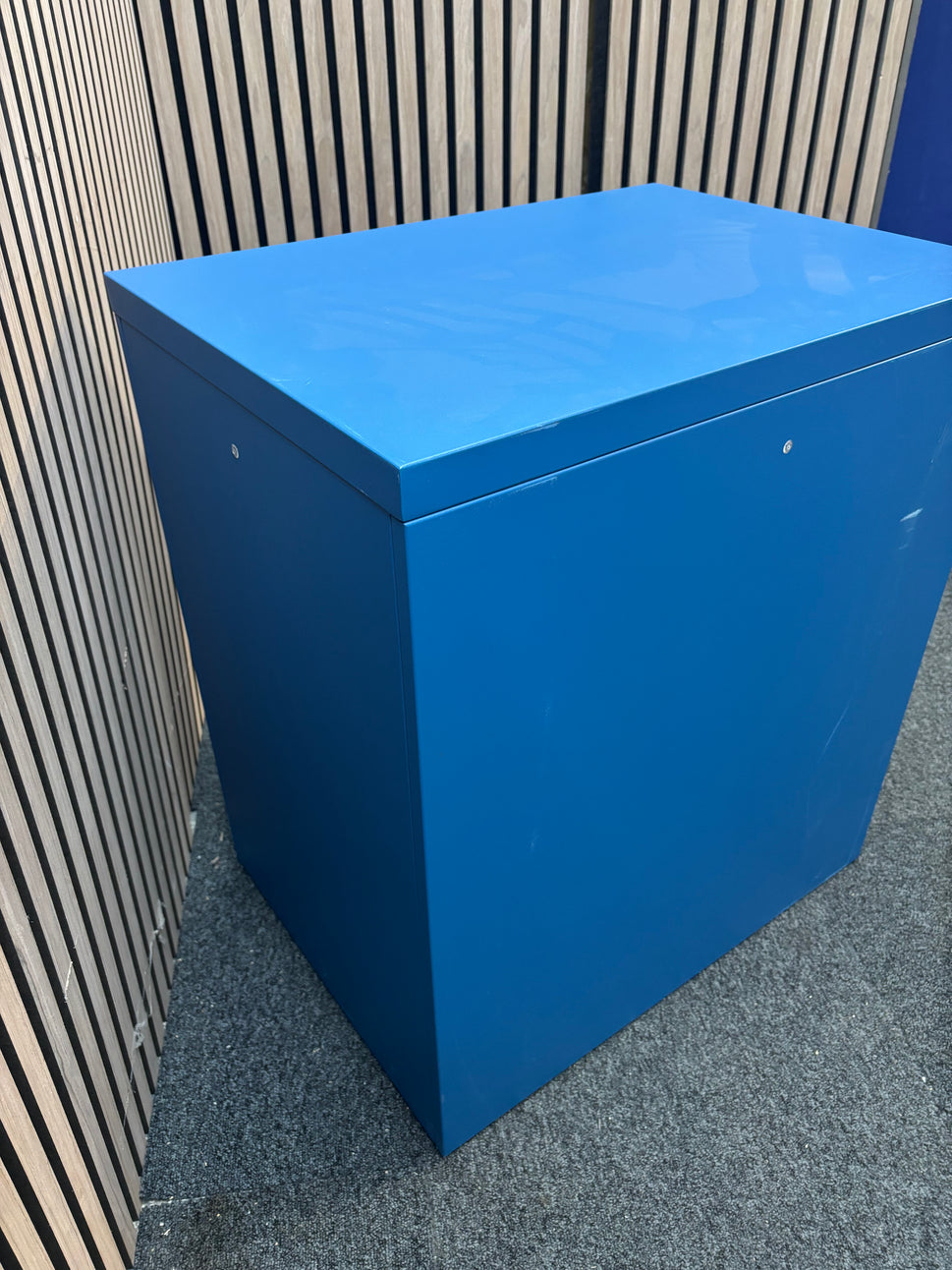 Blue GO 2 drawer filing cabinet