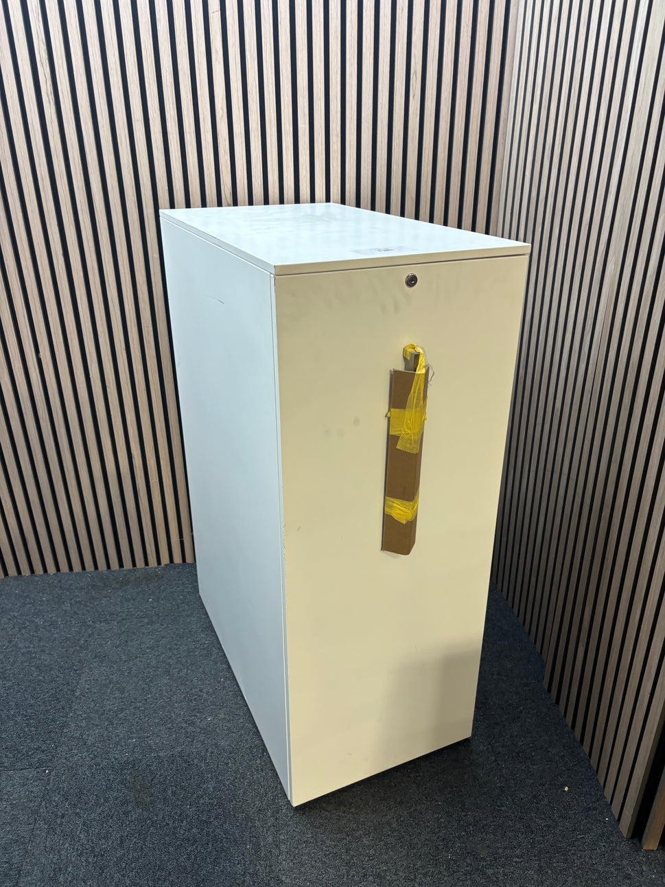 1 door white metal storage unit