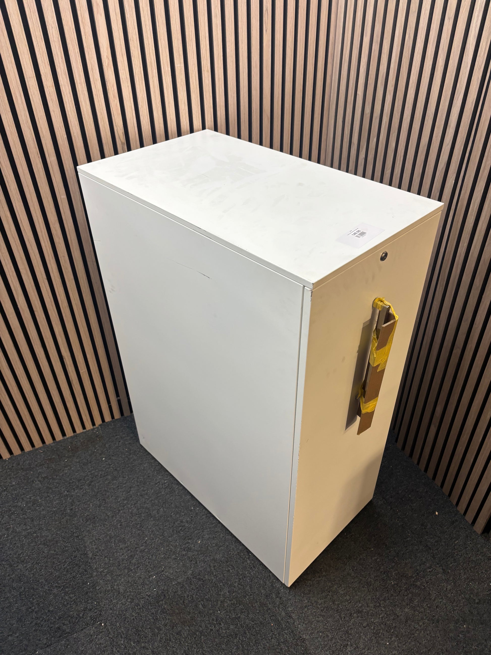 1 door white metal storage unit