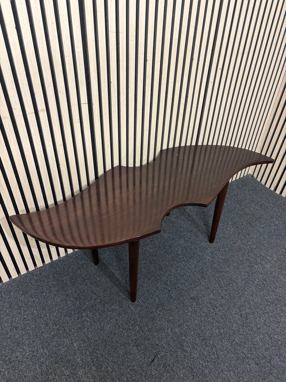 Mahogany ornate shaped top coffee table 44024