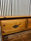 Switch Solid pine console table with two drawers and open shelving (H 89 x W 93 x D 46 cm)  44085 2 image