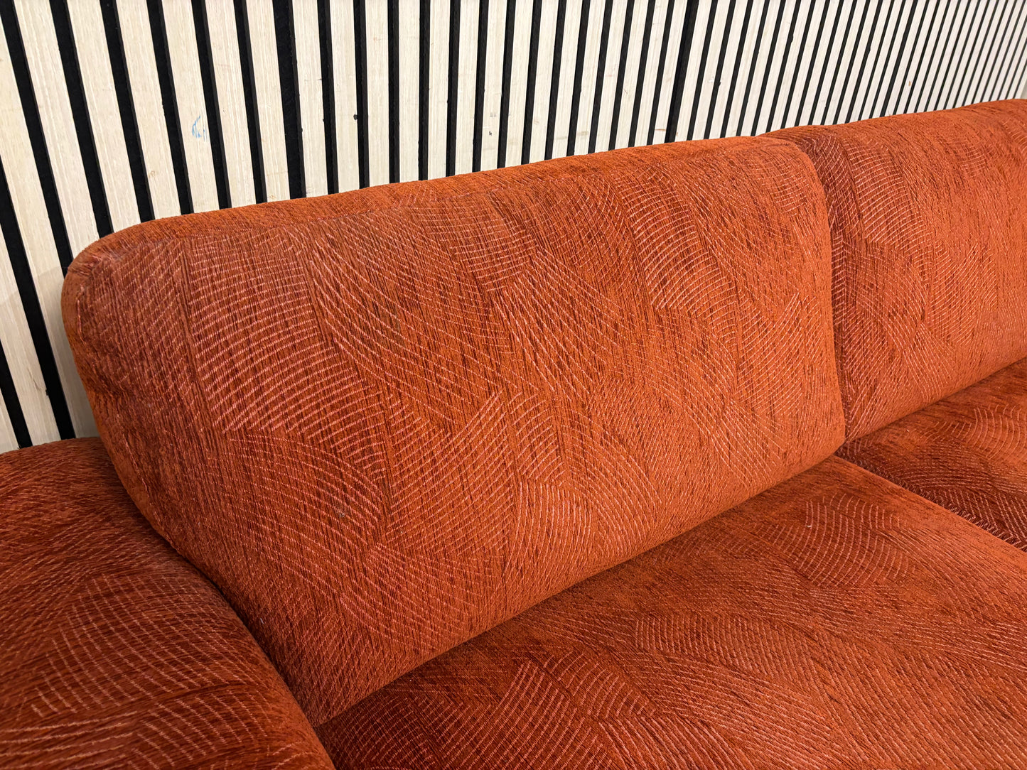 Burnt orange 3+1 fabric sofa suite  44225
