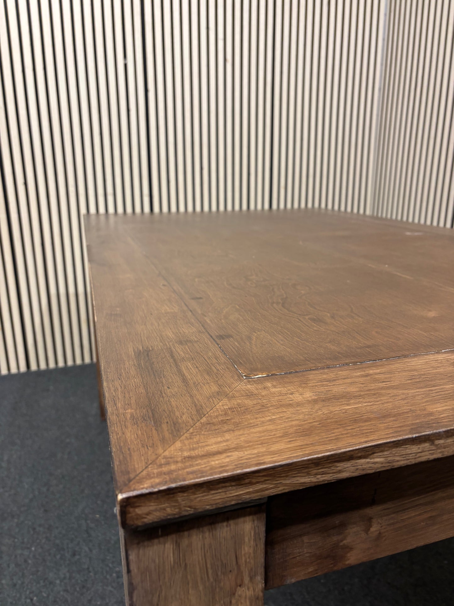 Rectangular dark wood dining table dark wood stained (150 x 90 cm)  44210
