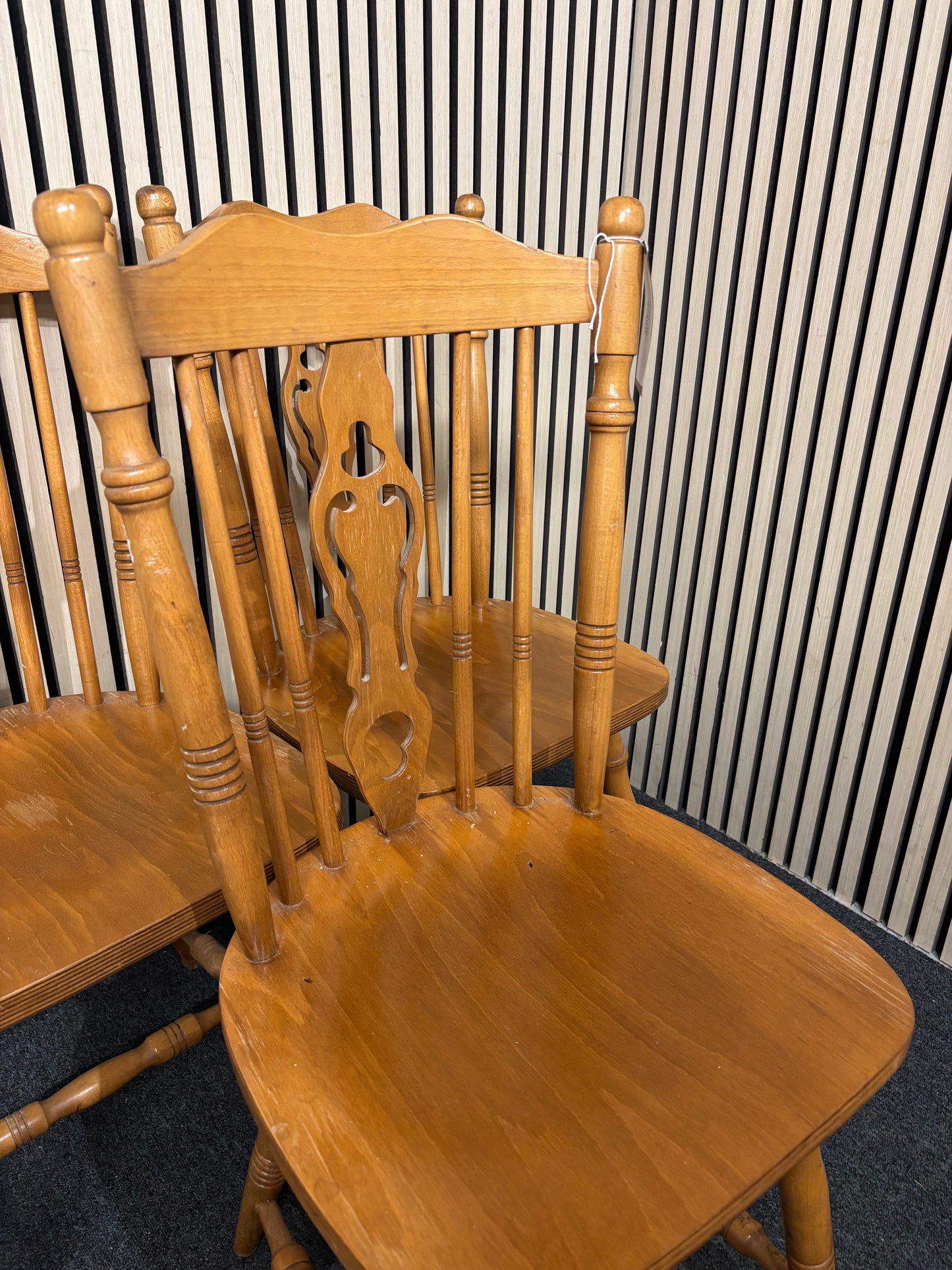 Pine spindleback dining chairs (SET OF 3)  44180