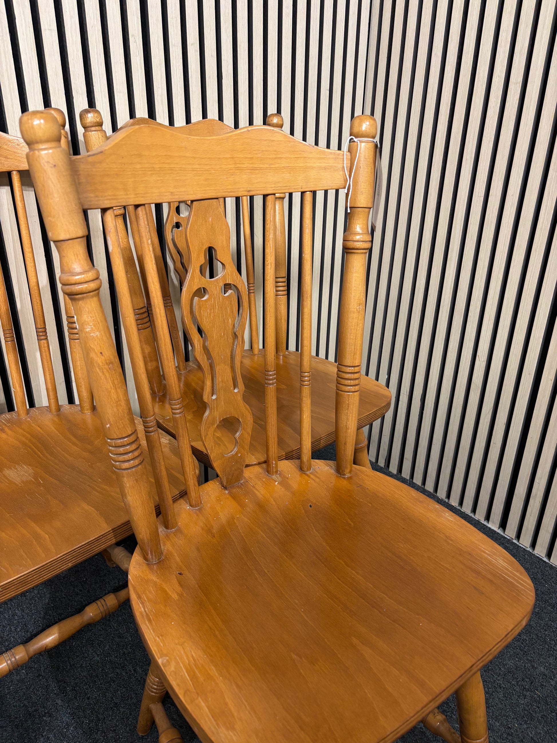 Pine spindleback dining chairs (SET OF 3)  44180