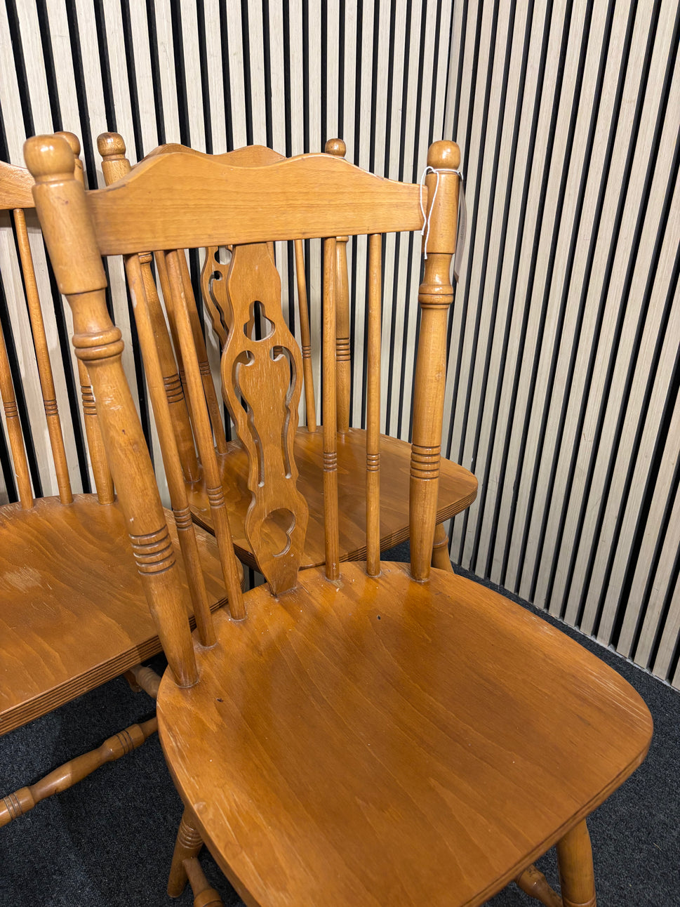 Pine spindleback dining chairs (SET OF 3)  44180