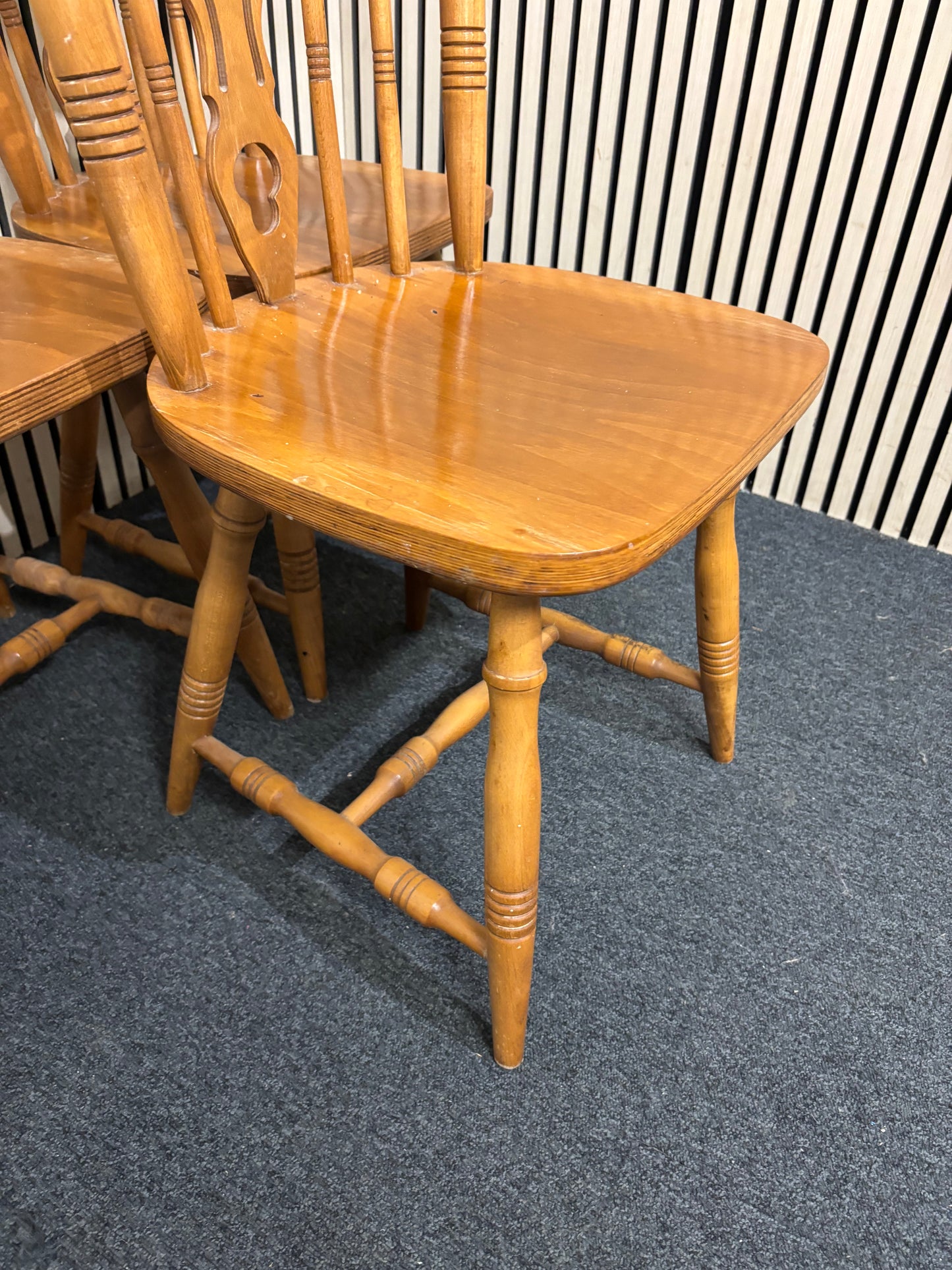 Pine spindleback dining chairs (SET OF 3)  44180