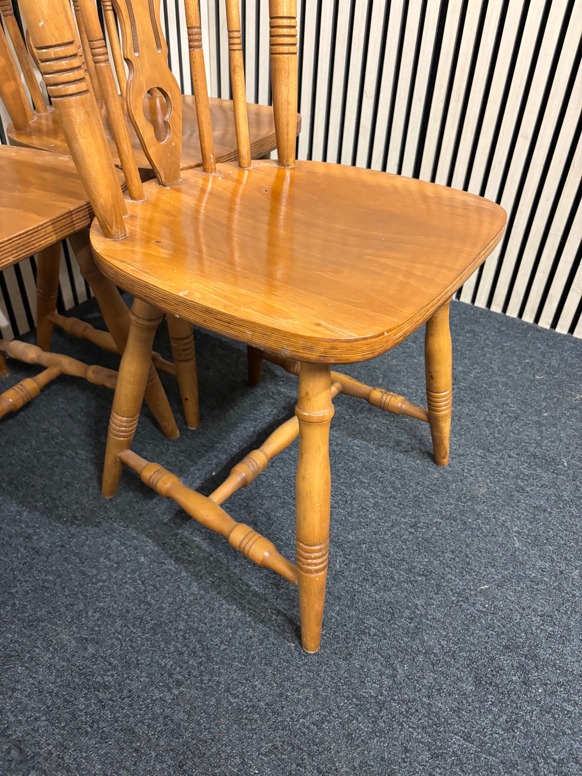Pine spindleback dining chairs (SET OF 3)  44180
