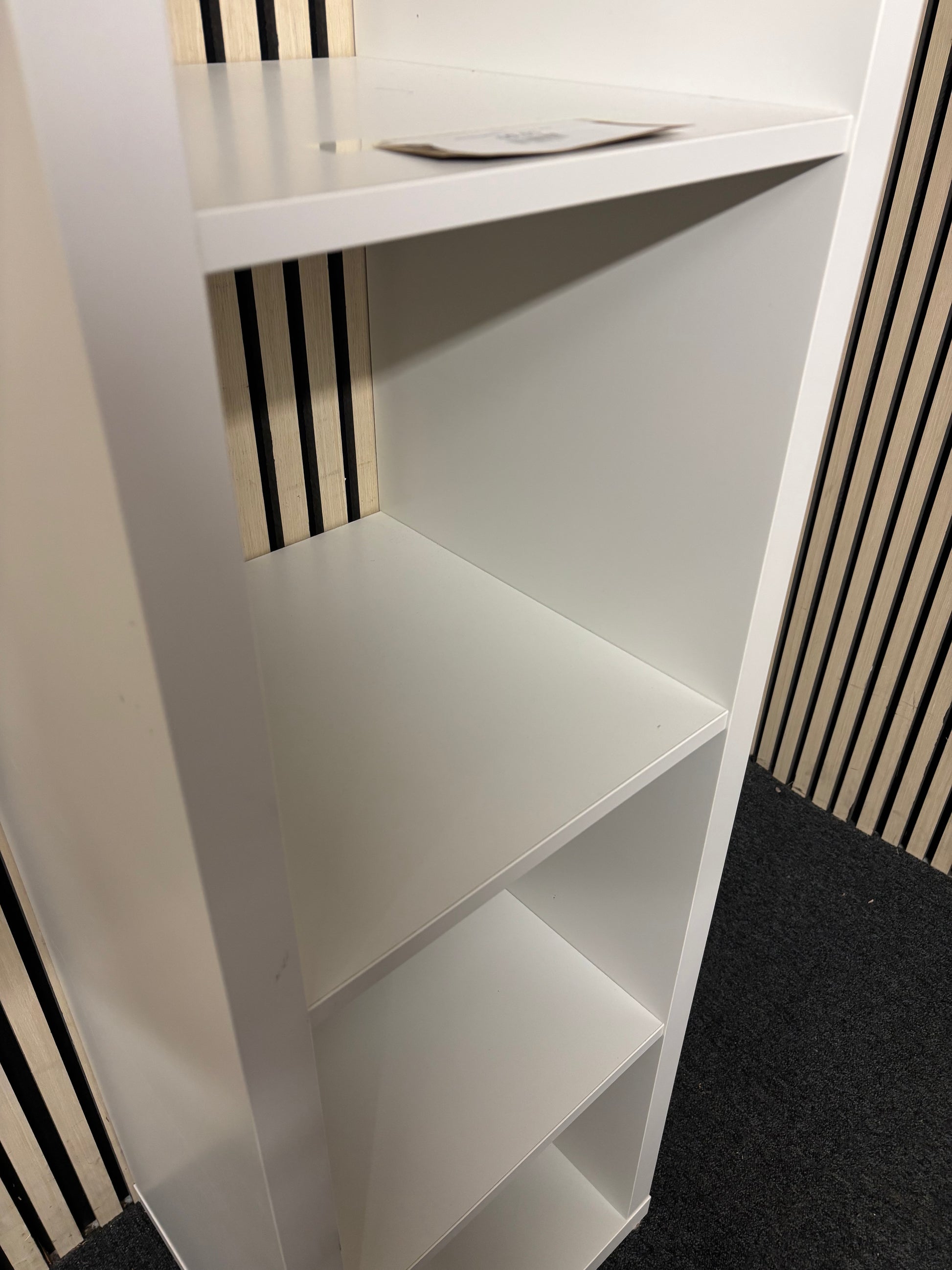 white ikea laminate open bookcase  44216