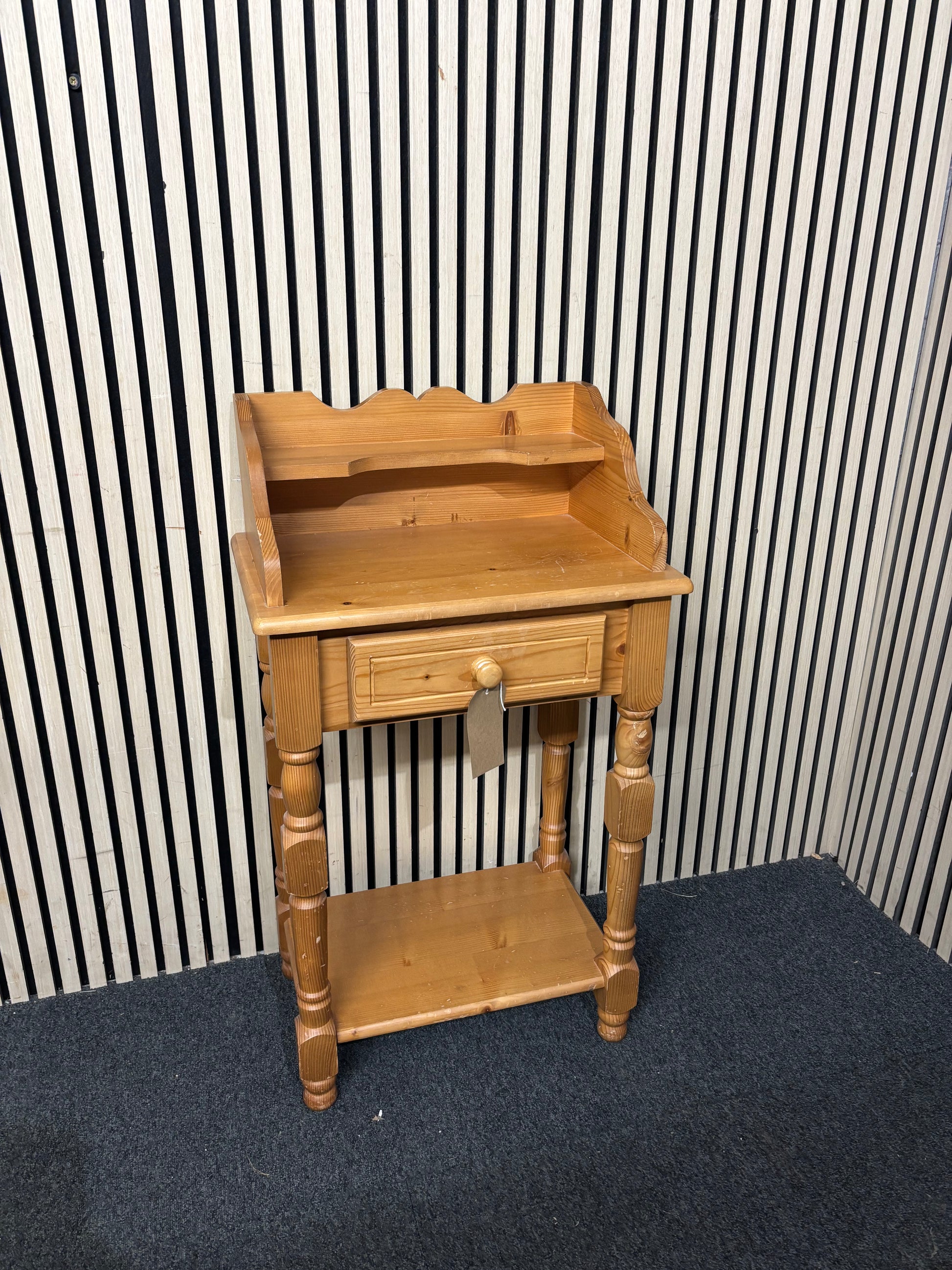 Solid pine hallstand with drawer and upstand   44202