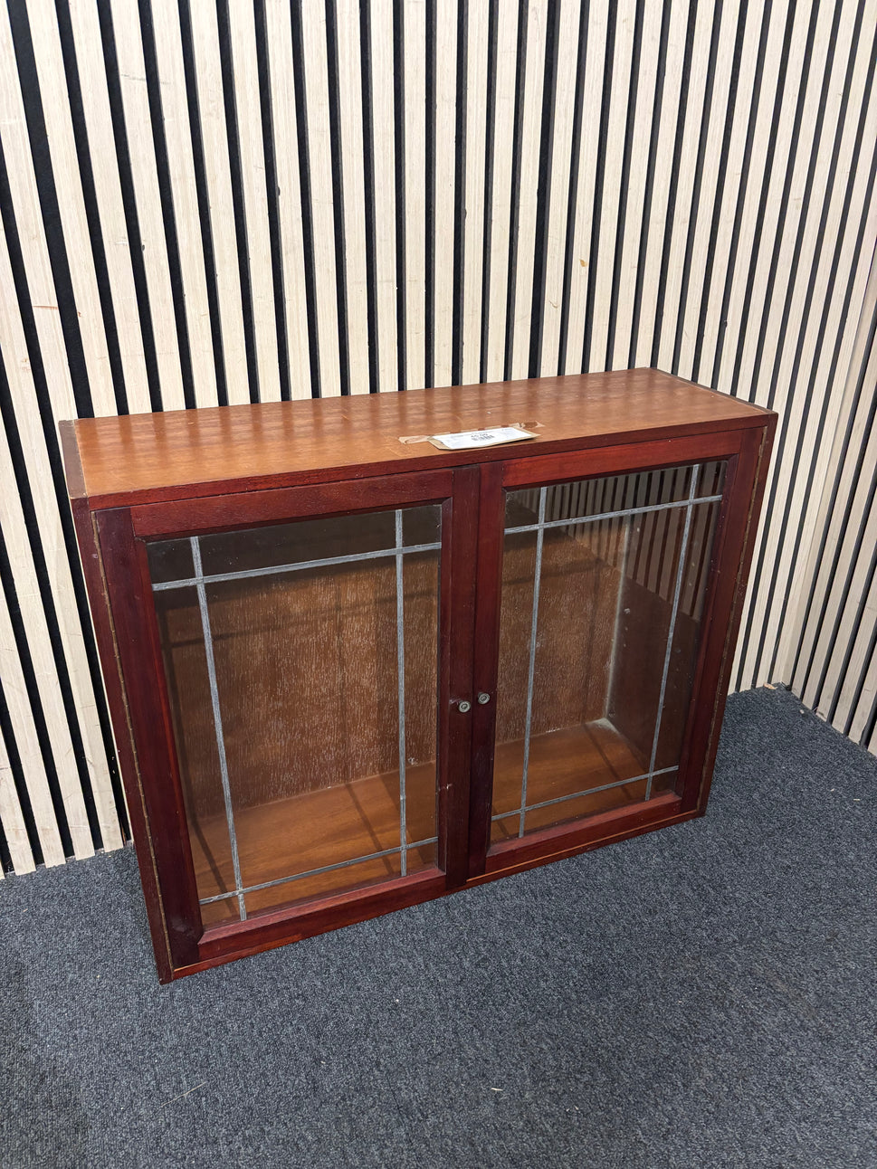 2 door mahogany display case  44213