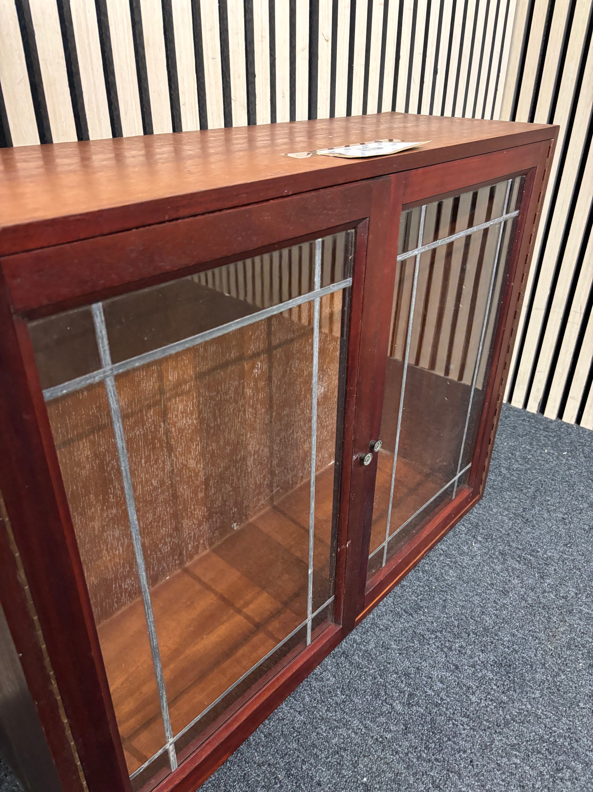 2 door mahogany display case  44213