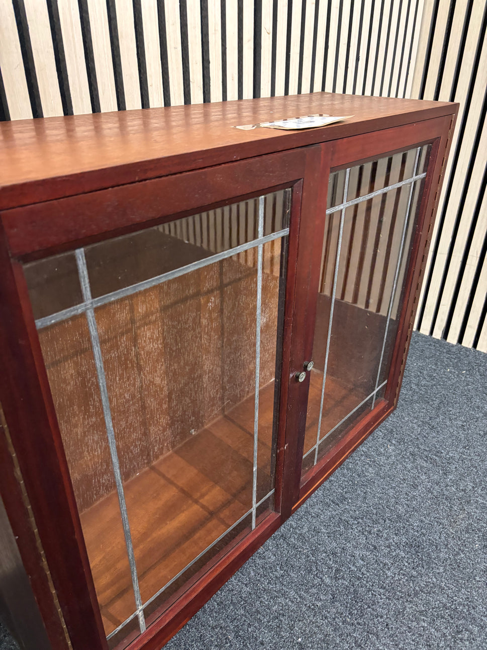 2 door mahogany display case  44213