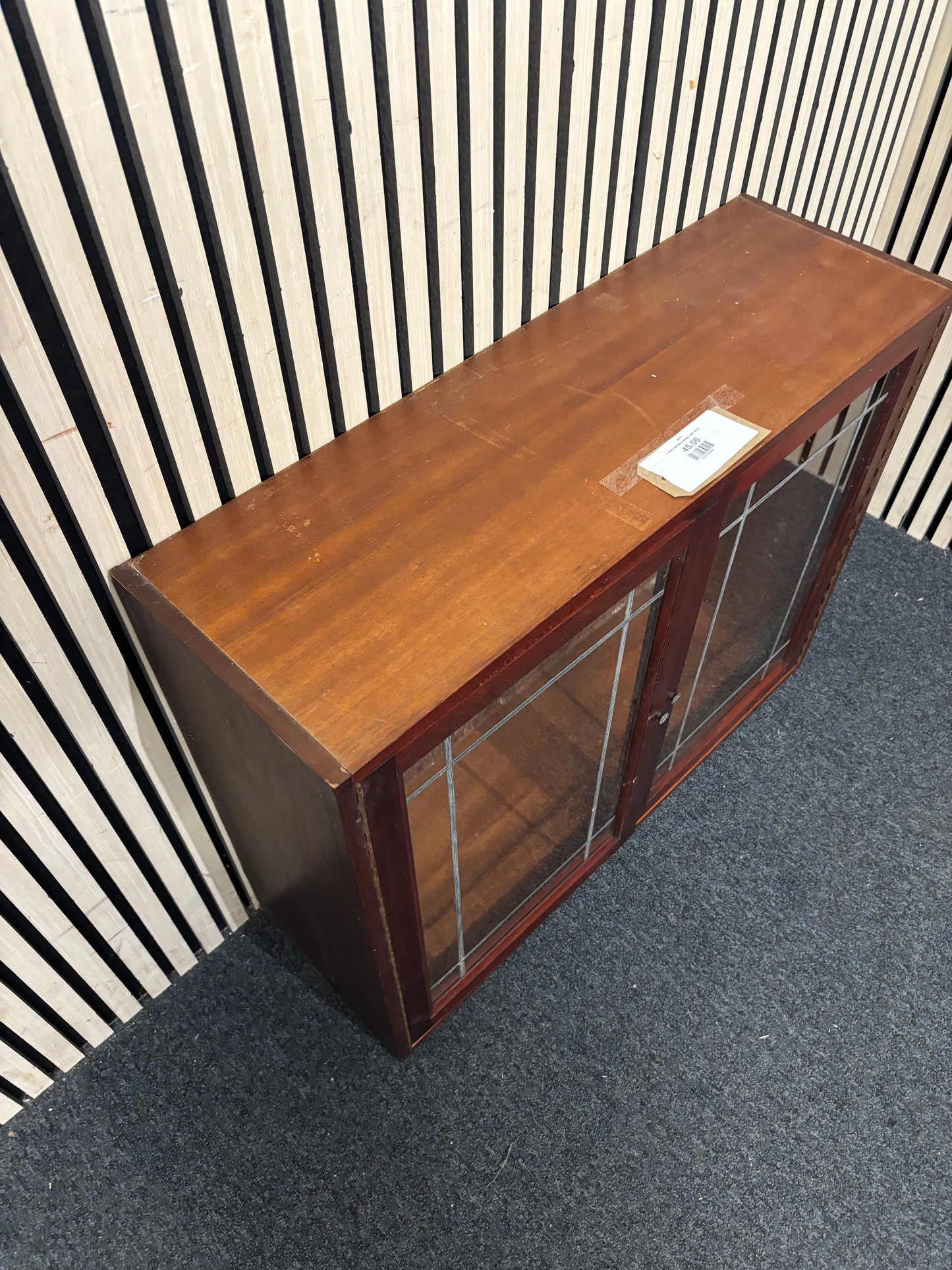 2 door mahogany display case  44213
