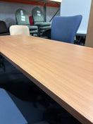 Switch Ex Demo 1800L beech canteen table, silver metal frame 180Lx60Dx72H  J3935 3 image
