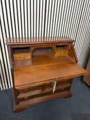 Dark mahogany 3 drawer writing bureau (H 90 x W 87 x D 40 cm)  44627