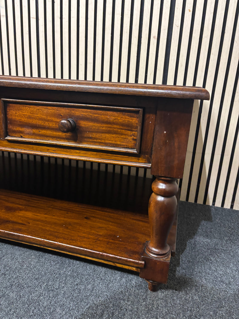 Solid mahogany 3 drawer rectangular coffee table (H 52 x W 130 x D 65 cm)  44754