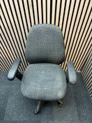 Vantage charcoal fabric swivel chair with height adjustable arms