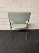 Switch Light blue leatherette metal framed dining chair 1325 2 image