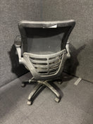 Switch Grey fabric seat mesh back second hand swivel chair with arms 2 image