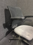 Switch Grey fabric seat mesh back second hand swivel chair with arms 3 image