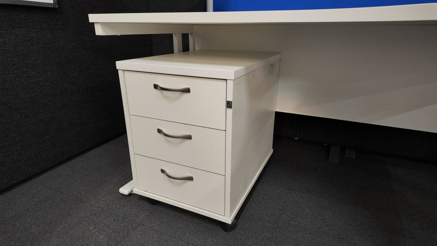 2 or 3 drawer wooden mobile pedestal