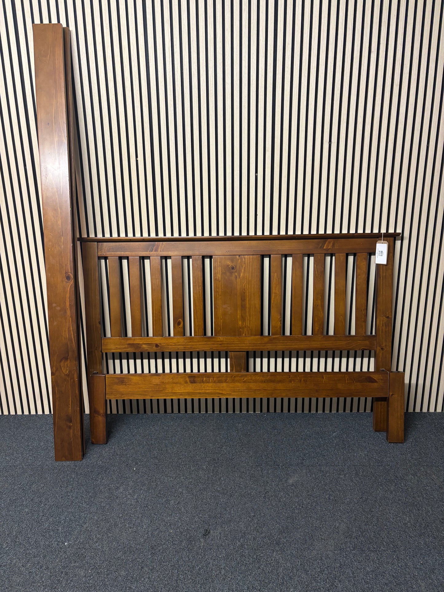 Solid walnut framed 5ft bed frame 2325