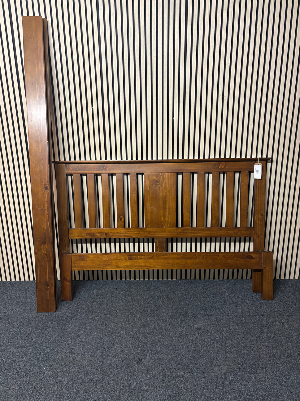 Solid walnut framed 5ft bed frame 2325