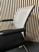 Switch White mesh back black fabric seat chrome framed meeting chair 3 image