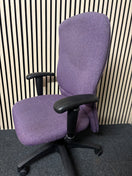 Switch Large ergonomic second hand purple fabric swivel chair with arms 2 image