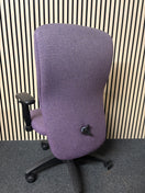 Switch Large ergonomic second hand purple fabric swivel chair with arms 3 image