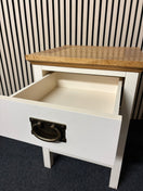 Switch White and oak 1 drawer bedside locker 2325 2 image