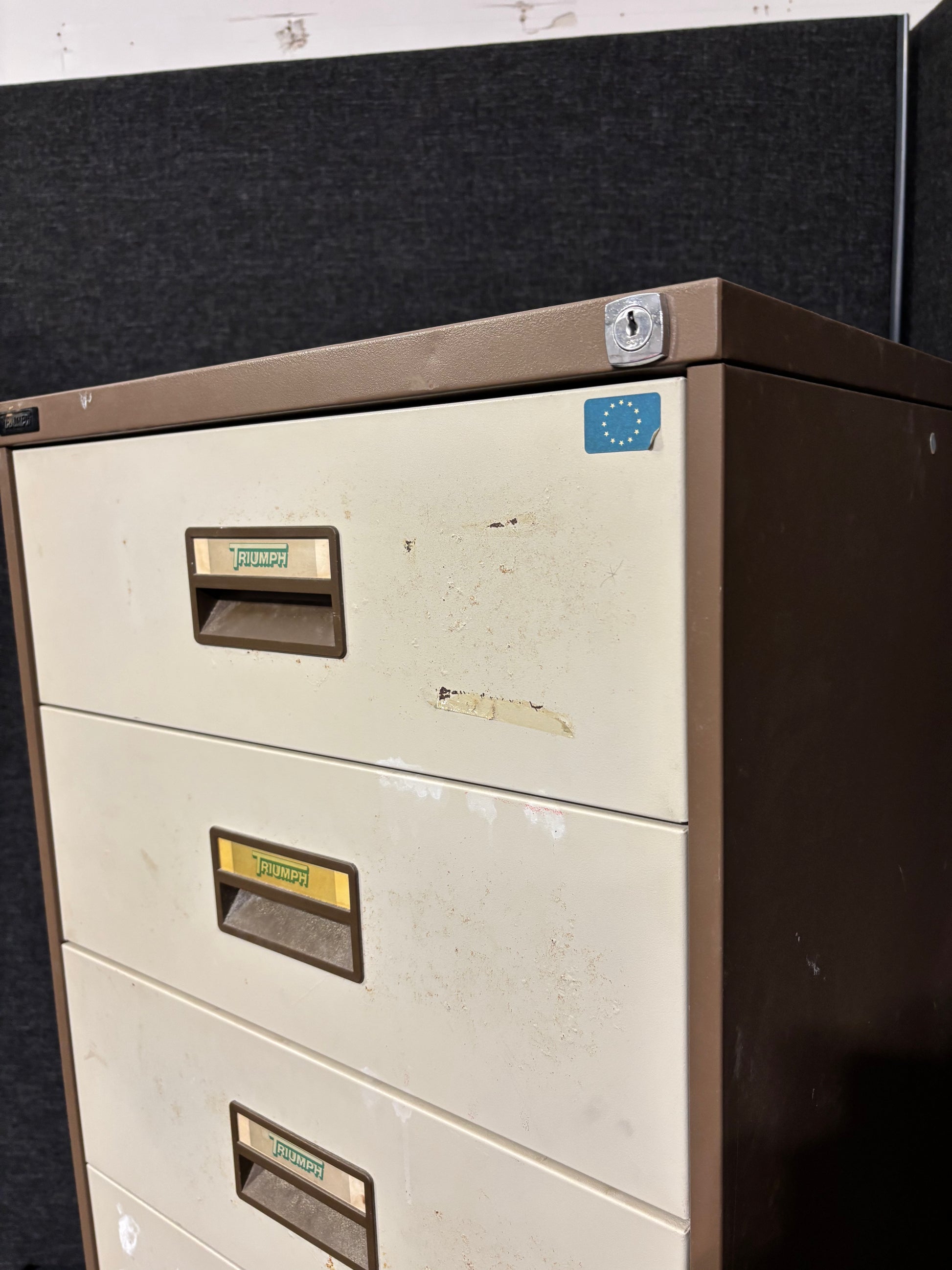 Coffee and cream 7 drawer metal multi filer
