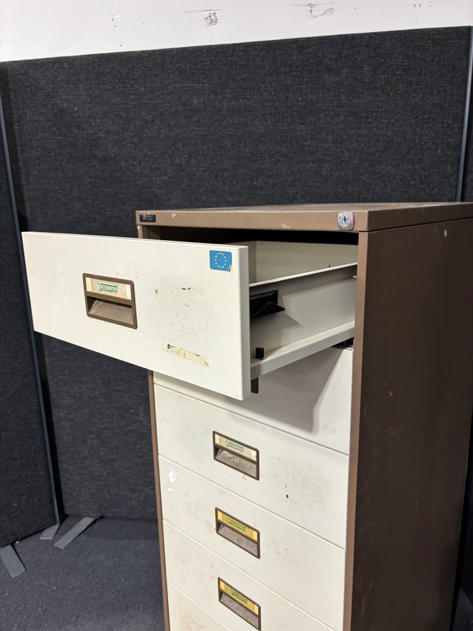 Coffee and cream 7 drawer metal multi filer