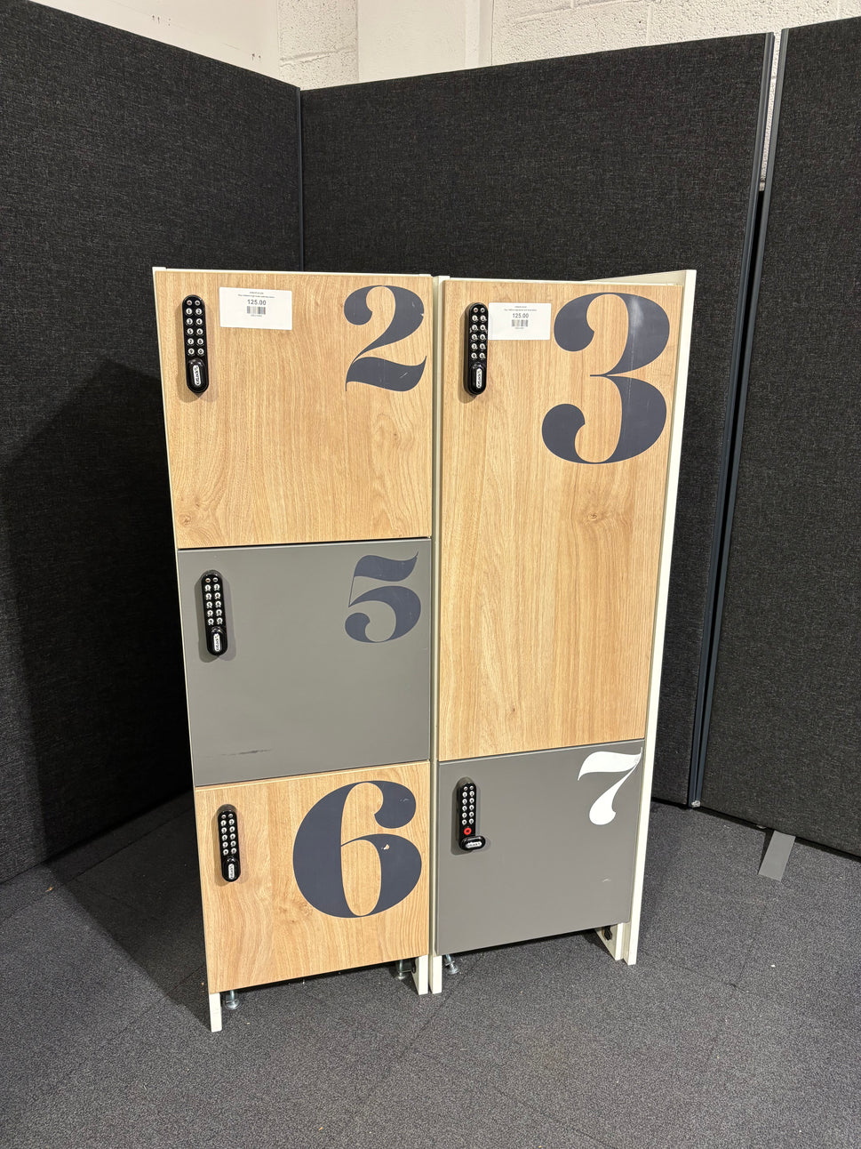 Flux 1300mm high locker with three doors
