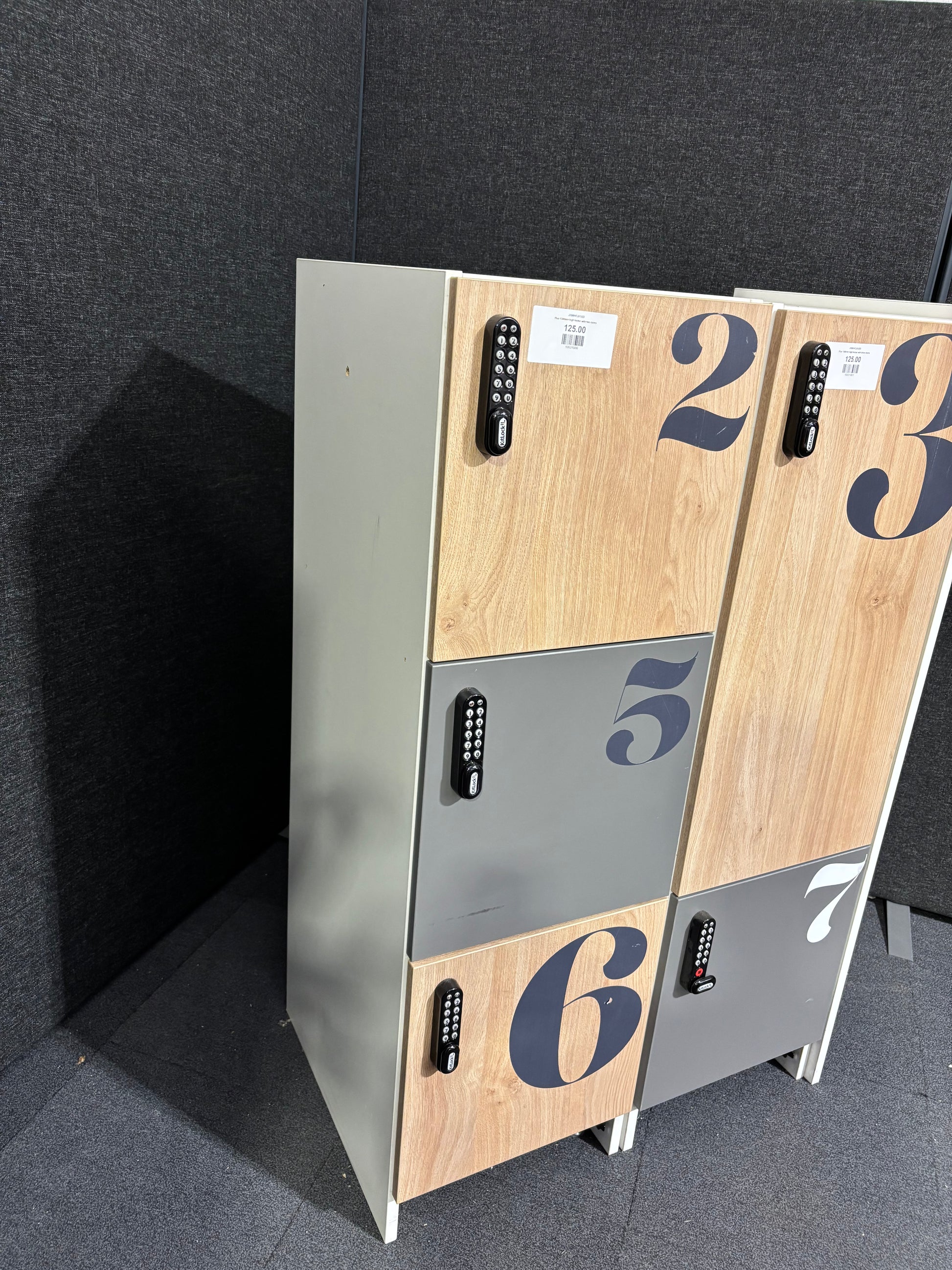 Flux 1300mm high locker with three doors
