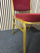 Switch Solid metal framed gold effect red fabric banquet chair 2325 2 image